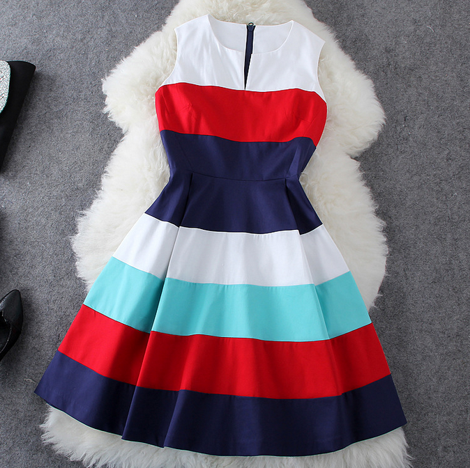 Striped Dress Fashion